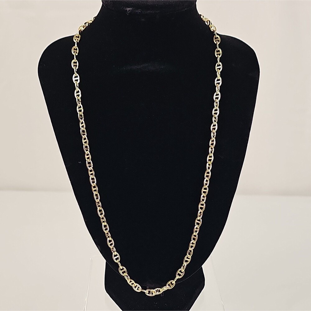 14K Gold Filled Mariner Anchor Link Chain Necklace 18" Unmarked